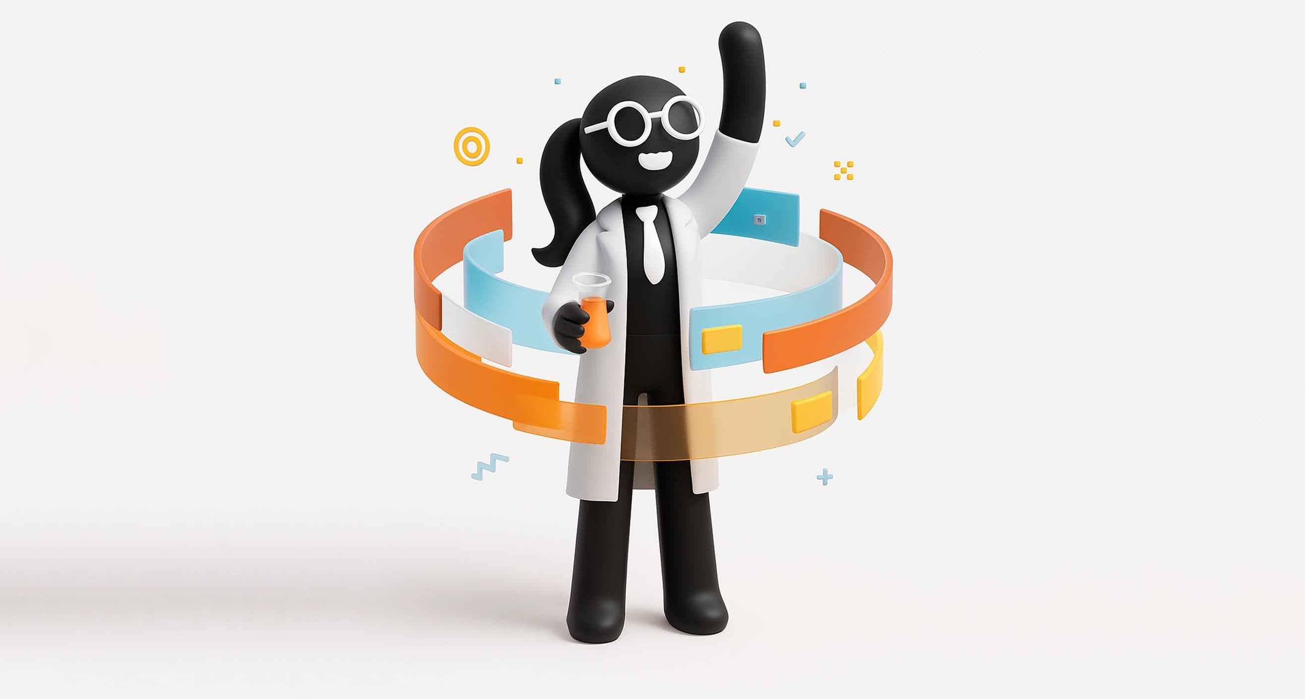 Laboratory scientist managing multiple order queues with AI-powered dashboard